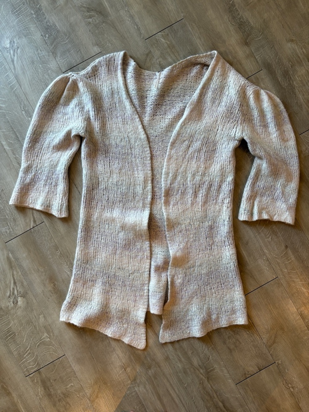 Free People Open-Front Pastel Knit Women’s Sweater Cardigan Size Large PTP 23